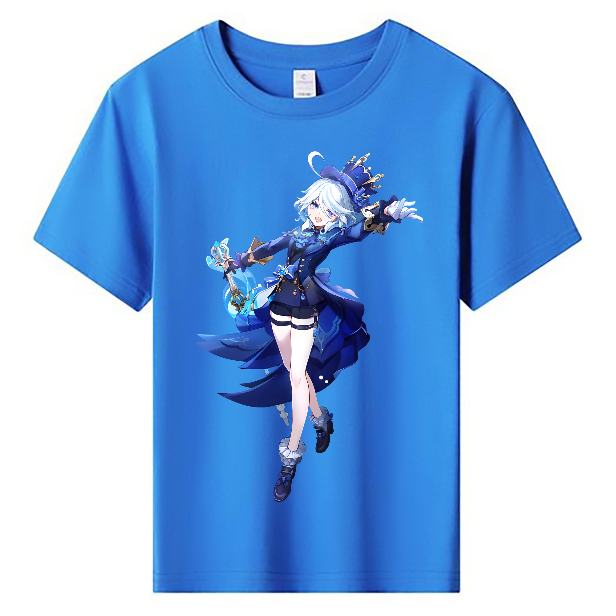 げんし神 フリーナ genshin Furina 綿100％キッズTシャツ（フロントプリント）